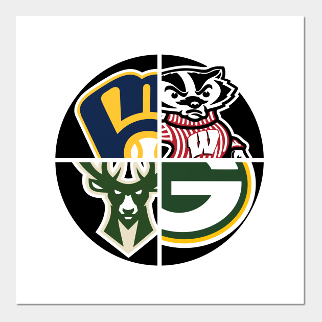 Wisconsin Sports Wisconsin Posters and Art Prints TeePublic